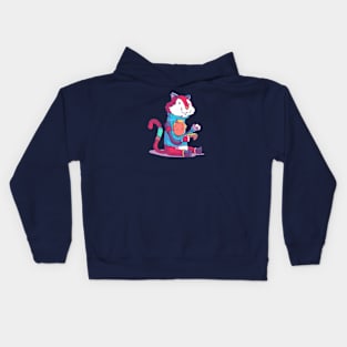 Gamer Cat // Funny Animals Playing Video Games Kids Hoodie